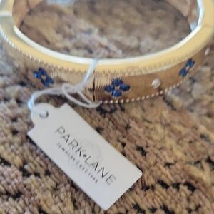 Park Lane Gold and Blue Bangle Bracelet